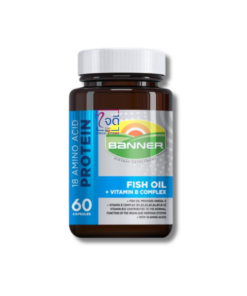 BANNER FISH OIL+VITAMIN B COMPLEX 60'S (ขวดแก้ว)