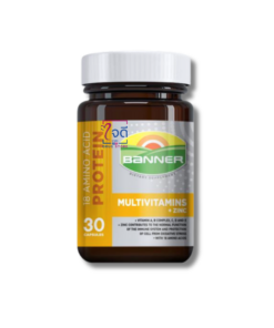 BANNER MULTIVITAMINS+ZINC 30'S (ขวดแก้ว)