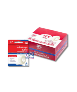 SOS PLUS TR1 เทปแต่งแผลชนิดใส 1/2 นิ้วx10 หลา กล่อง 24 ม้วน