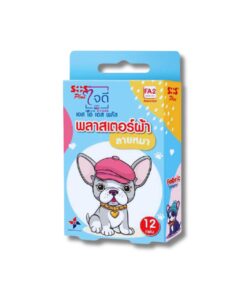 SOS PLUS FA2 พลาสเตอร์ผ้าลายหมา 12 ชิ้น/กล่อง