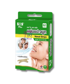 SOS PLUS (N1) แผ่นแปะจมูก ขนาด 1.8x5.8 ซม. (8ชิ้น)