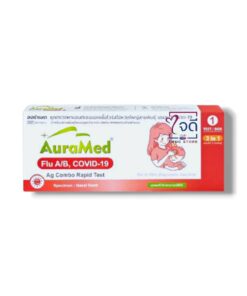 AURAMED FLU A/B, COVID-19 AG COMBO RAPID TEST 3IN1 กล่องสีขาว-แดง