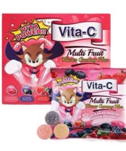 VITA-C GUMMY มัลติฟรุต เฟลเวอร์ พลัส 20กรัม (สีชมพู)
